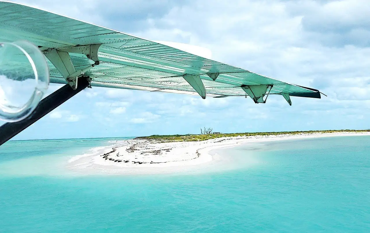 avion survolant les Keys de Floride