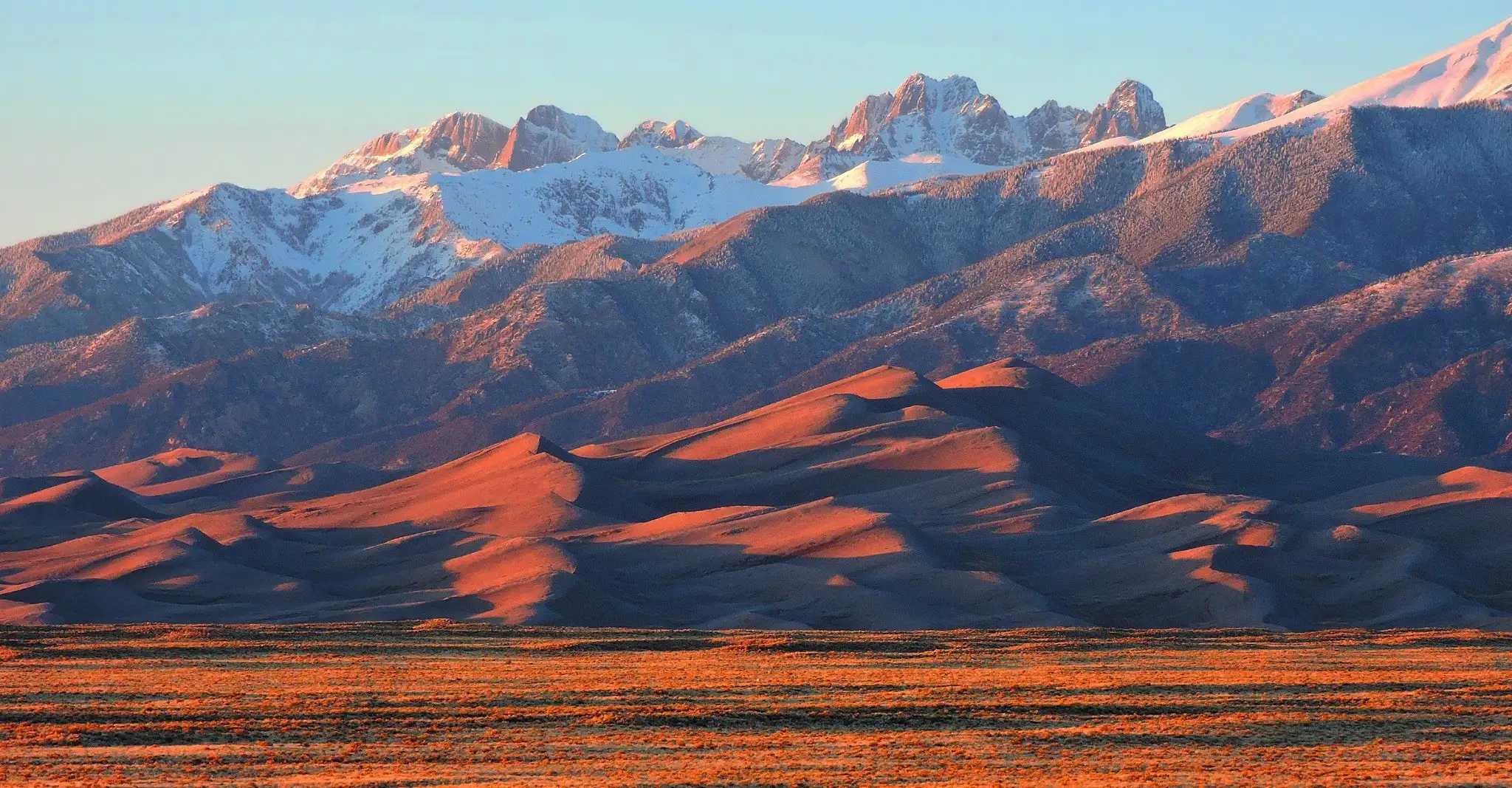 parc national des grandes dunes de sable colorado lever du soleil