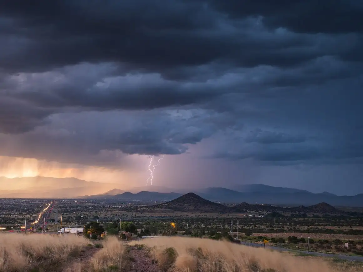 Блискавка в Santa Fe NM