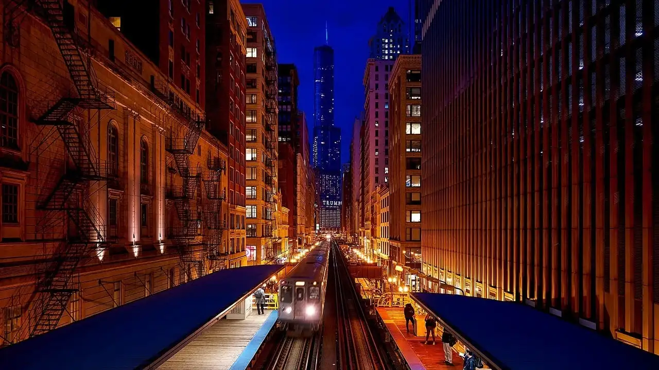 Chicago City la nuit Midwest