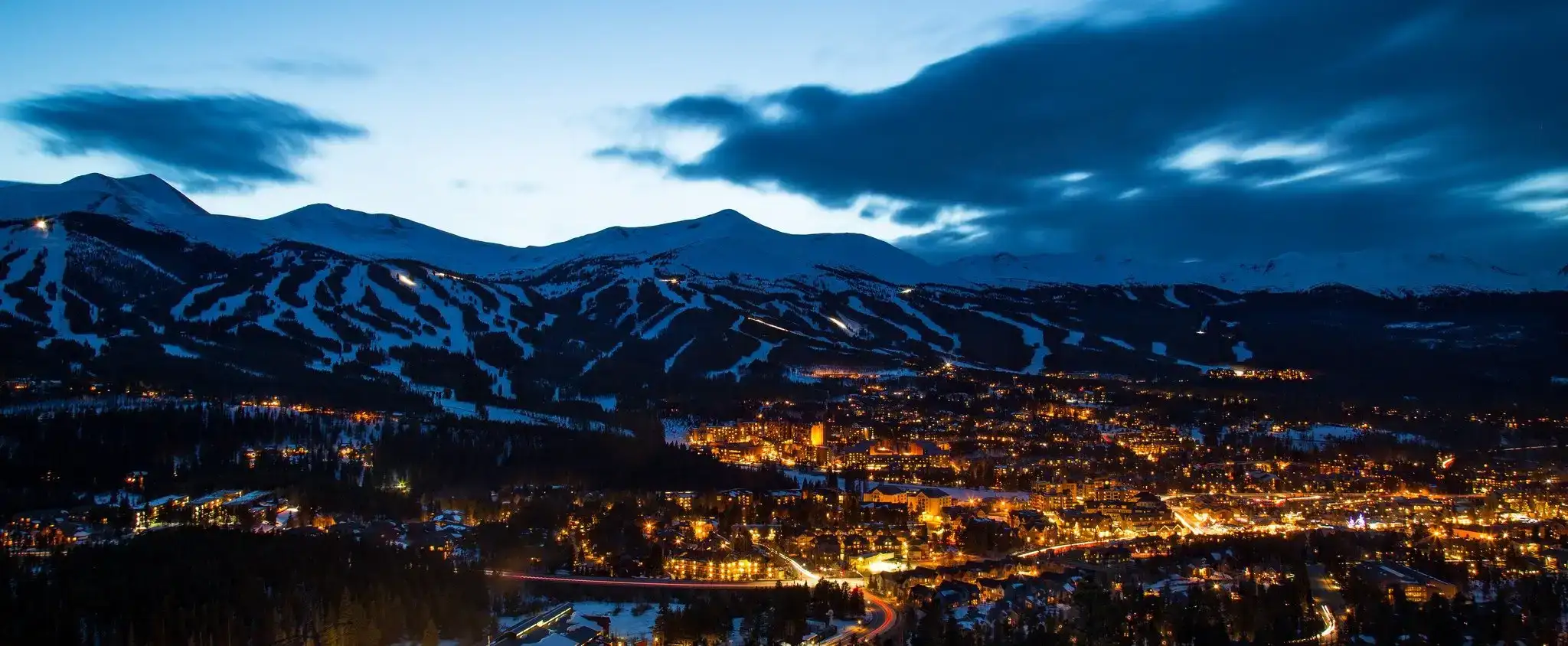 Breckenridge la nuit longue exposition neige