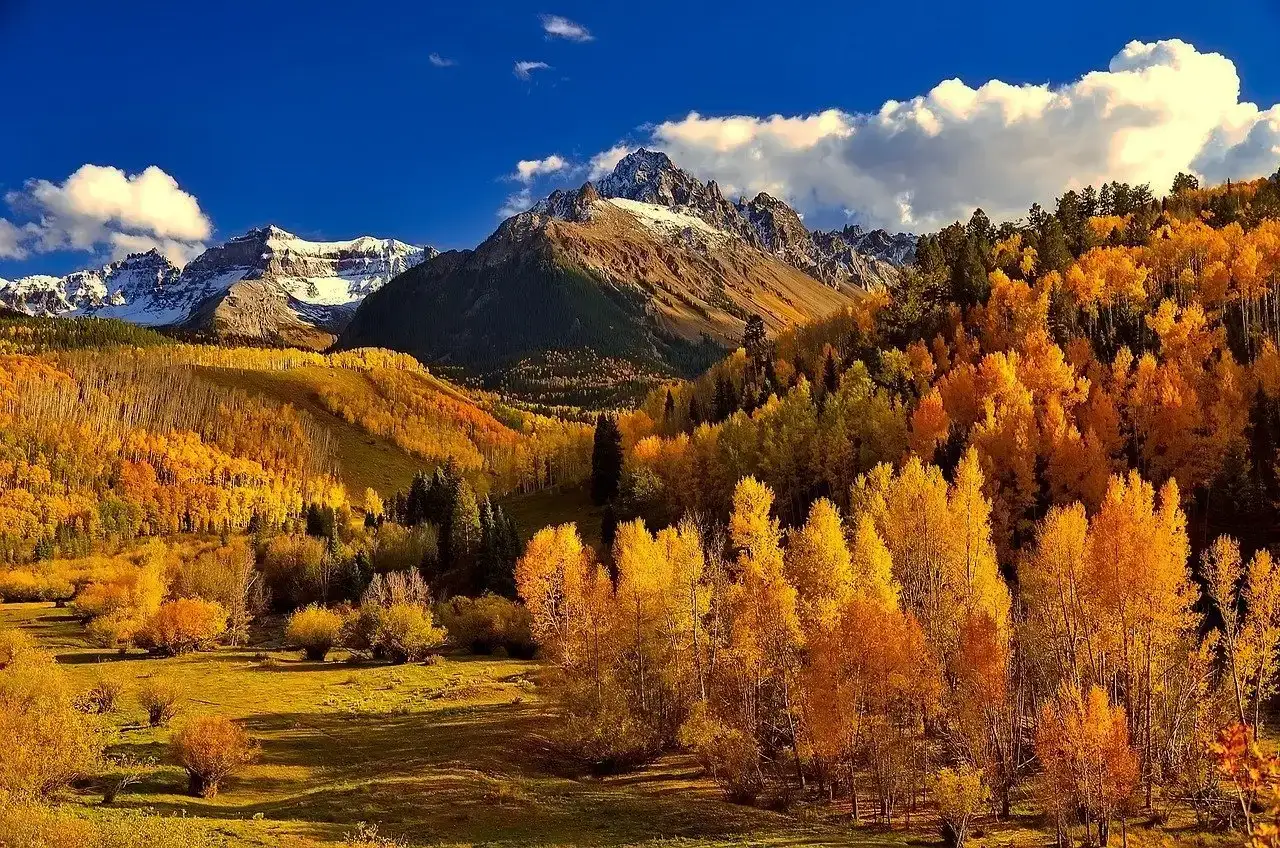 cabane en rondins du Colorado dans les montagnes automne