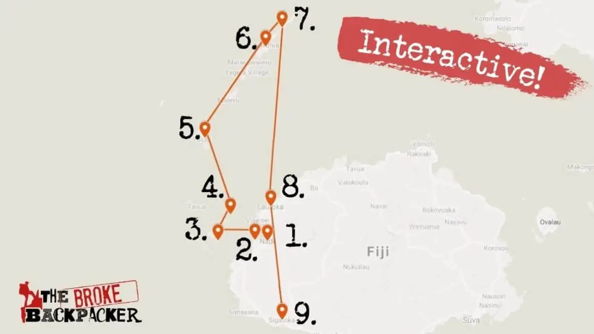 1 måneds rejseplan til Fiji