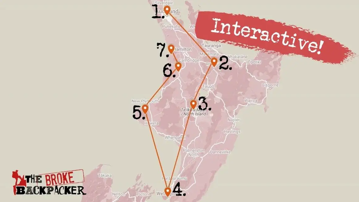 Itinerário 1 de mochilão na Nova Zelândia