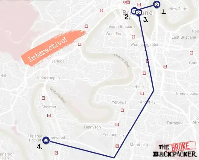 3. Gün Brisbane Haritası