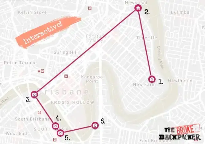 1. Gün Brisbane Haritası