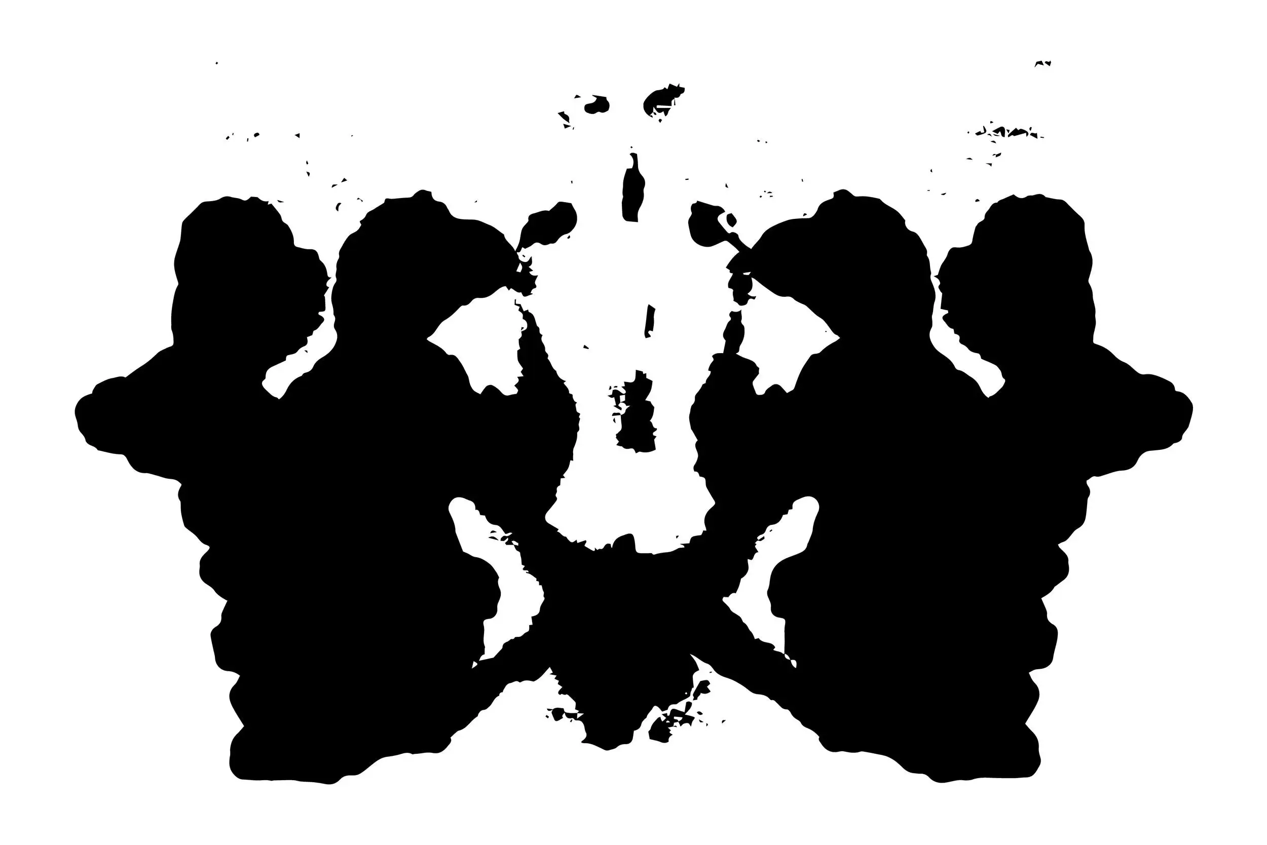Un test de rorshach - noir et blanc et votre interprétation