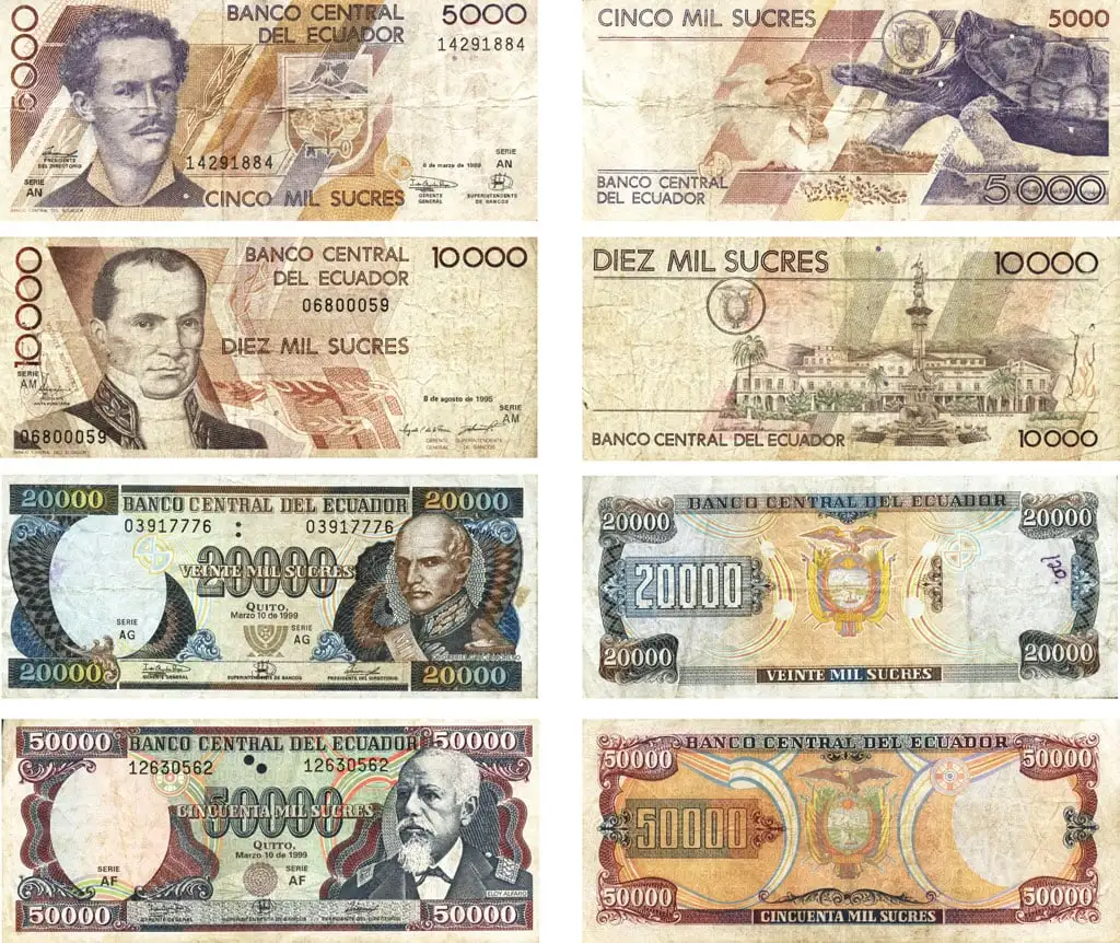 Dollars américains pour les randonneurs en Équateur