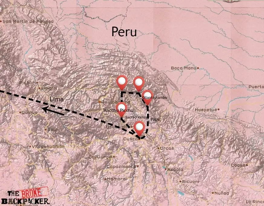 Carte du Pérou