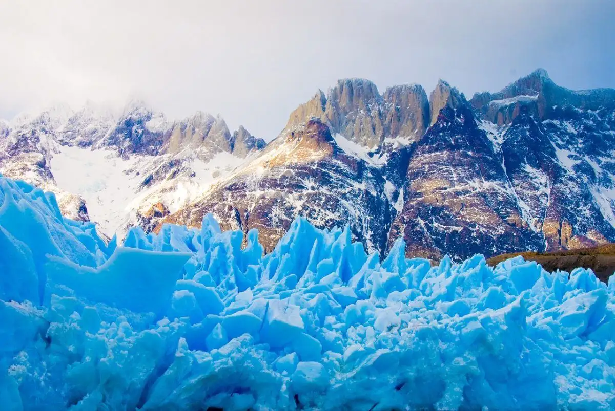 Glacier dans le parc national Torres del Paine.