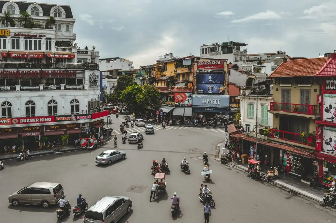 Intersection à Hanoi Vietnam