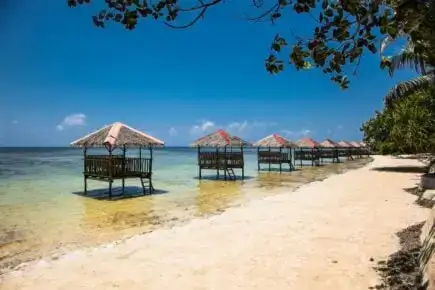 Spavaonica s krevetima na kat u pansionu Green Turtle Backpackers