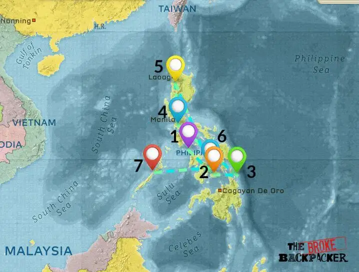 Carte des Philippines