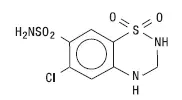 Hydrochlorothiazide Structural Formula Illustration
