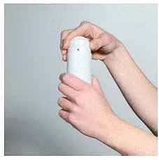 Line up the black circle with the nozzle - Illustration