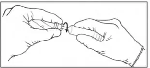 Remove the tip cap from the syringe - Illustration