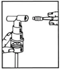 Connect the nebulizer to the mouthpiece - Illustration