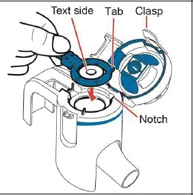 Insert the Aerosol head into the Handset body as shown. - Illustration