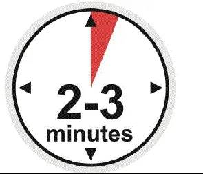 At the end of your treatment you will hear a beeping sound and the Controller will automatically shut off. Your treatment should take about 2 to 3 minutes. - Illustration