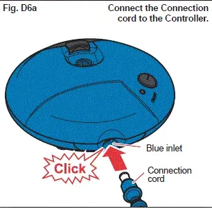 Connect the Connection cord te the Controller. - Illustration