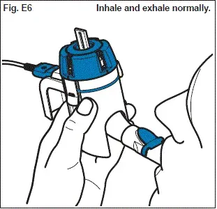 Inhale and exhale normally. - Illustration