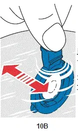 10B Wash Aerosol head in warm soapy water for about 10 seconds. - Illustration