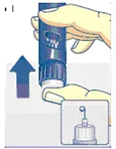 press the push-button all the way in - Illustration