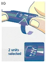 Turn the dose selector - Illustration