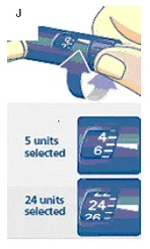 Turn the dose selector - Illustration