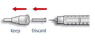 Take off the outer needle cap - Illustration