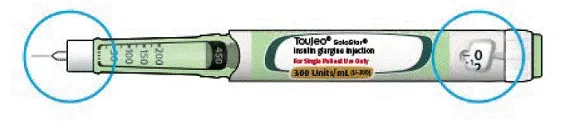 Make sure a needle is attached and the dose is set to ‘0’ - Illustration