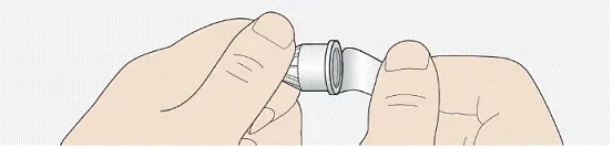 Take a new needle and peel off the protective seal - Illustration