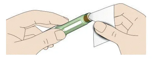 Wipe the rubber seal with an alcohol swab - Illustration