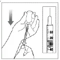 Continue holding your Pen with Needle pointing up - Illustration