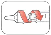 Wipe the Rubber Stopper with an alcohol swab - Illustration