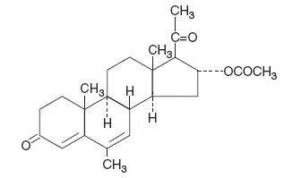 Megestrol acetate Structural Formula Illustration
