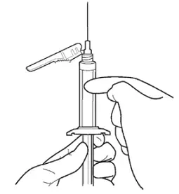 PRIME the syringe to remove air - Illustration