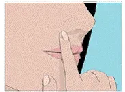 Hold SITAVIG in place by applying a slight pressure with your finger on the outside of your upper lip over the area where SITAVIG is placed for 30 seconds. This will help SITAVIG stick to your gum - Illustration