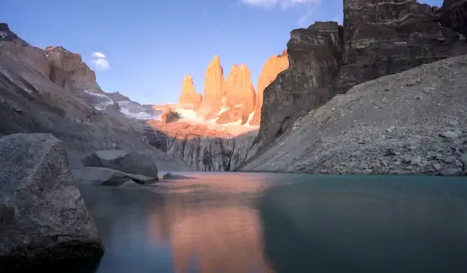 Pohoří Torres v národním parku Torres del Paine v Patagonii