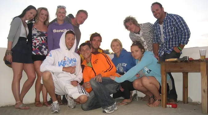 Nomadic Matt com alguns bons amigos de viagem