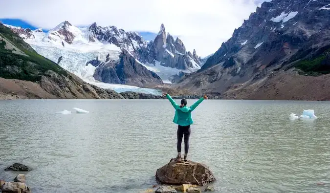 มุมมองที่น่าทึ่งที่ El Chaltén ประเทศอาร์เจนตินา