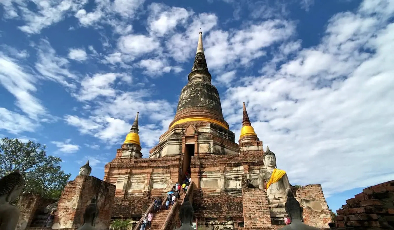 Ruines du parc historique d'Ayutthaya en Thaïlande