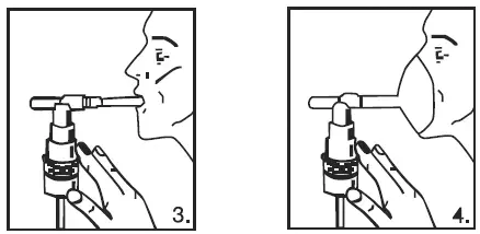 Place the mouthpiece in your mouth - Illustration