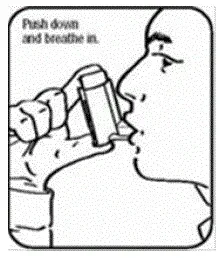 It is very important to keep the plastic actuator clean so the medicine will not build-up and block the spray - Illustration