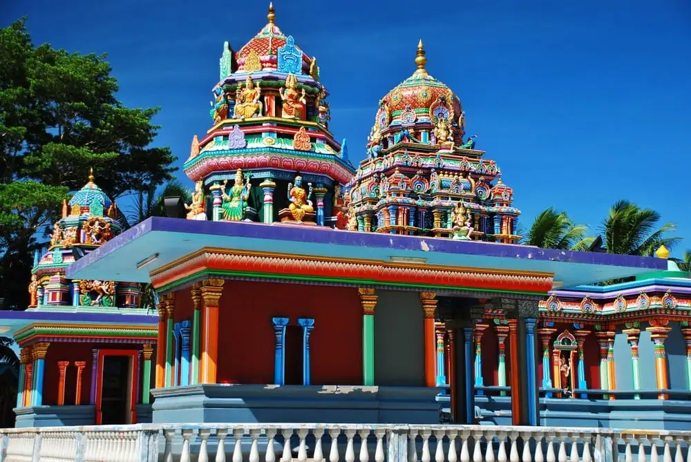 Um templo hindu em Fiji, no oceano Pacífico.