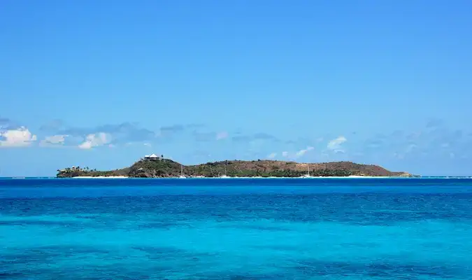 A famosa Ilha Necker, de propriedade de Richard Branson, nas Ilhas Virgens