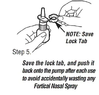 Removing the Lock Tab - Illustration