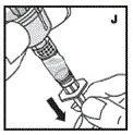 Pulling the plunger rod back slowly and smoothly - Illustration