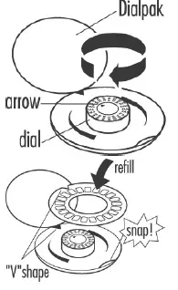 Inserting the new refill - Illustration