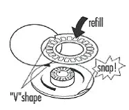 Insert a new refill pack - Illustration